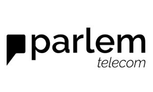 logotipo parlem telecom negro